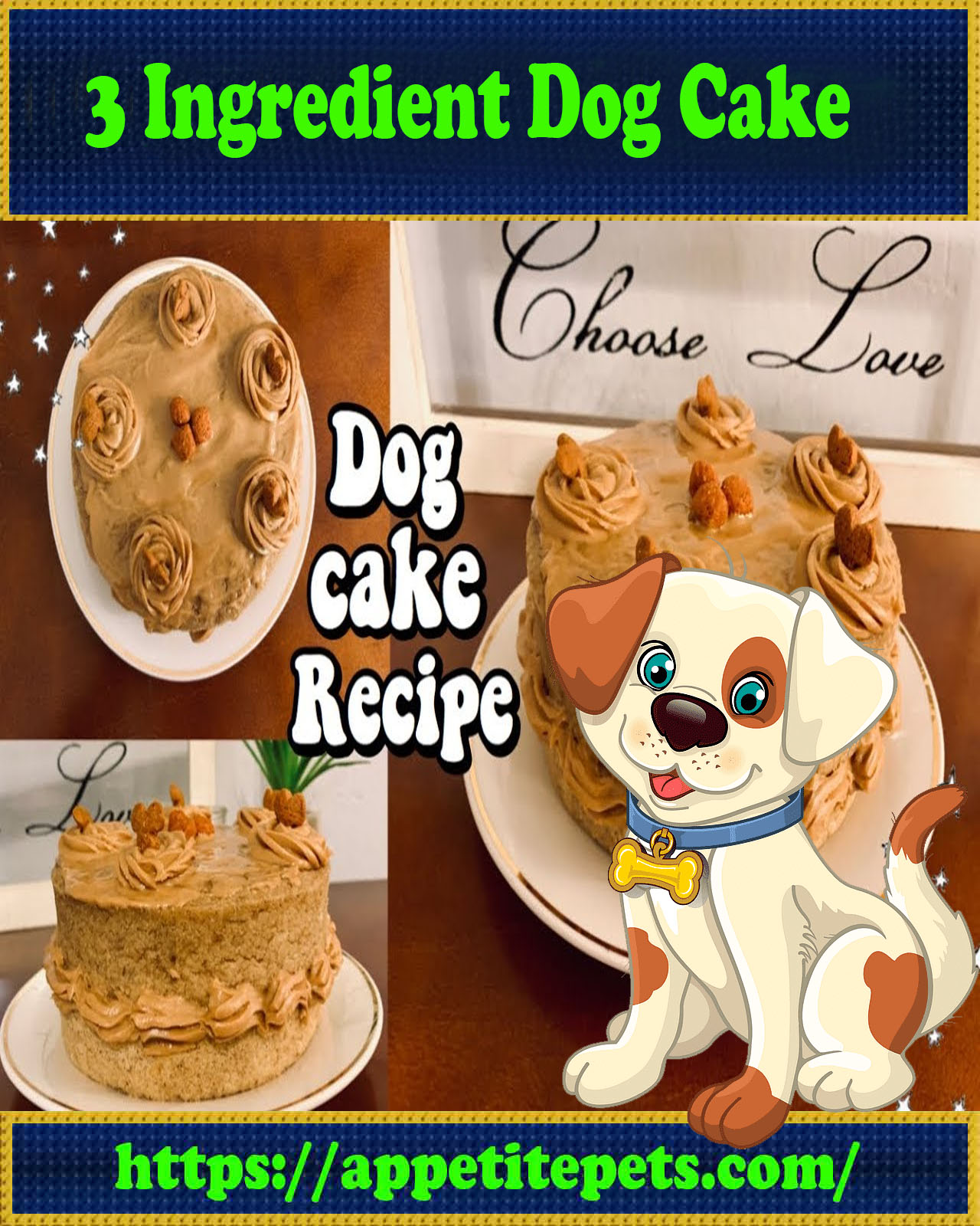 3 Ingredient Dog Cake