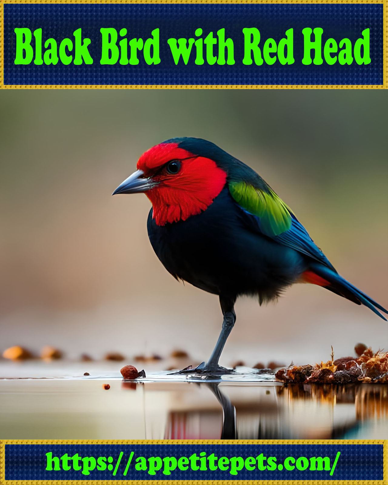 Black-Bird-with-Red-Head